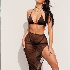 Matte collection Brown bikini. TOP & BOTTOM (XSMALL) NWT.